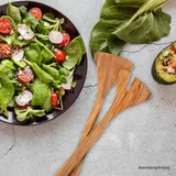 Stimmungsbild zu Salatbesteck Olivenholz "Gott sorgt für dich"
