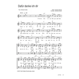 Produktbild des Artikels Dafür danke ich dir (Noten - Download)