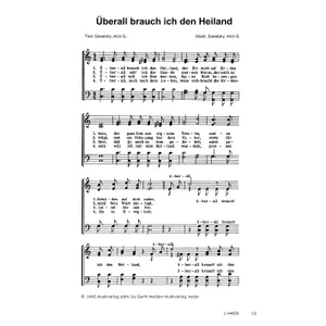 Produktbild des Artikels Überall brauch ich den Heiland (Noten - Download)