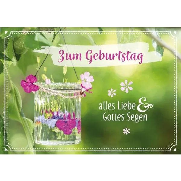 Produktbild des Artikels Faltkarte - Zum Geburtstag alles Liebe und Gottes Segen (Schreibwaren)
