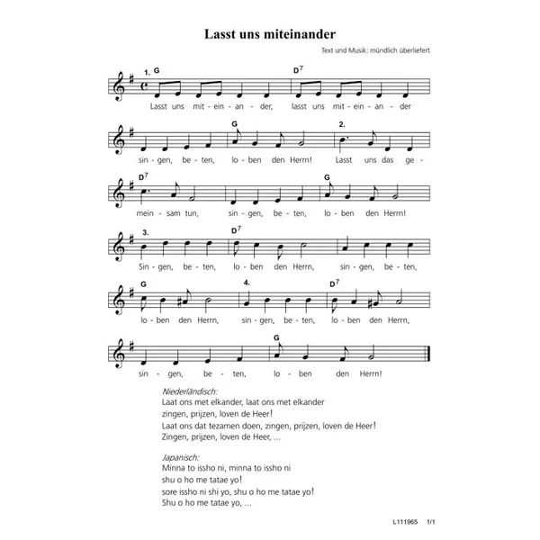 Produktbild des Artikels Lasst uns miteinander (Noten - Download)