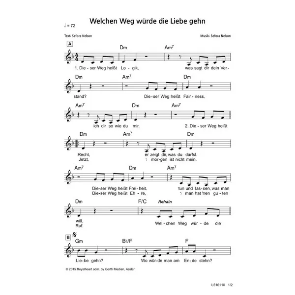 Produktbild des Artikels Welchen Weg würde die Liebe gehn (Noten - Download)