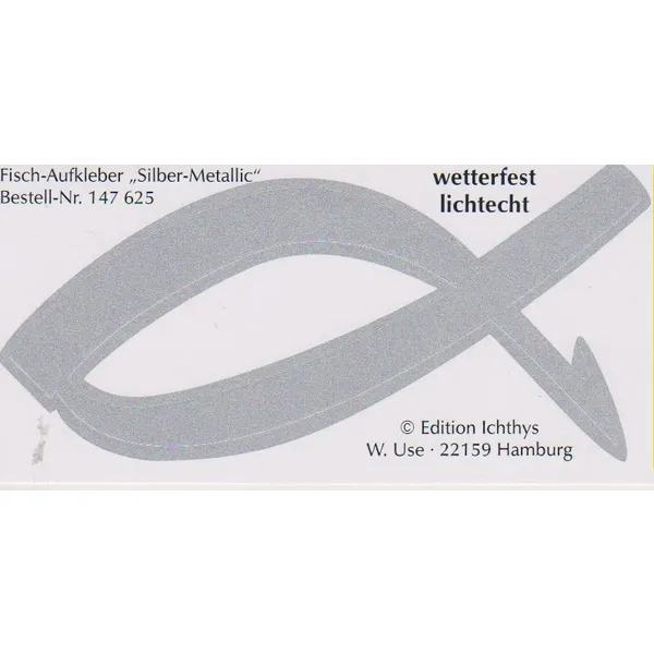Produktbild des Artikels Fischaufkleber Ichthys "Silber Metallic" ()