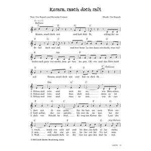 Produktbild des Artikels Komm, mach doch mit (Noten - Download)