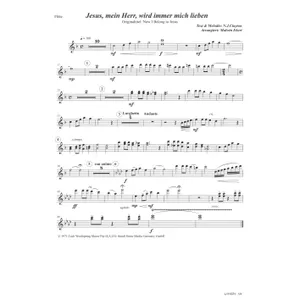 Produktbild des Artikels Jesus, mein Herr, wird immer mich lieben (Flöte) (Noten - Download)