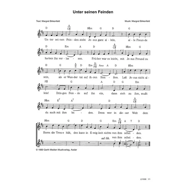 Produktbild des Artikels Unter seinen Feinden (Noten - Download)