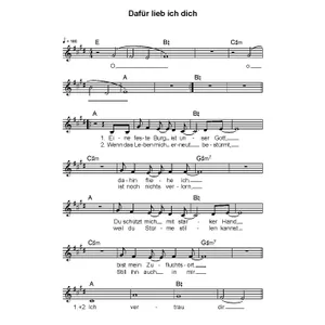 Produktbild des Artikels Dafür lieb ich dich (Noten - Download)