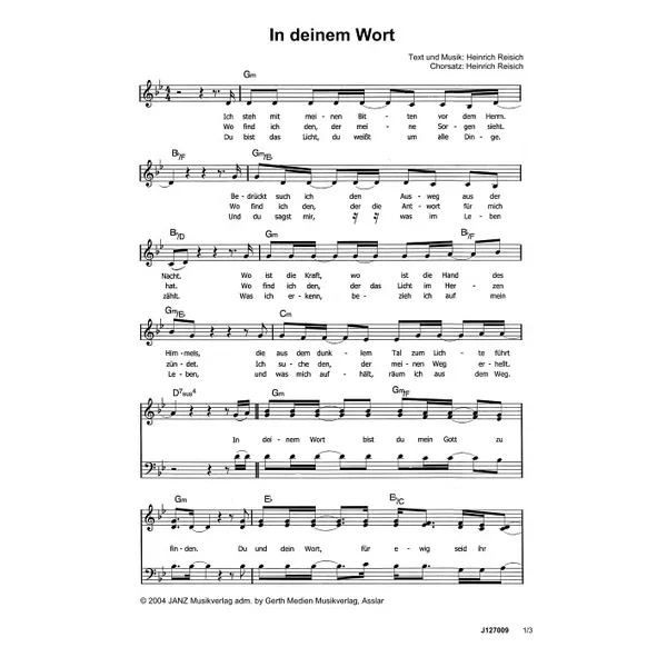 Produktbild des Artikels In deinem Wort (Noten - Download)