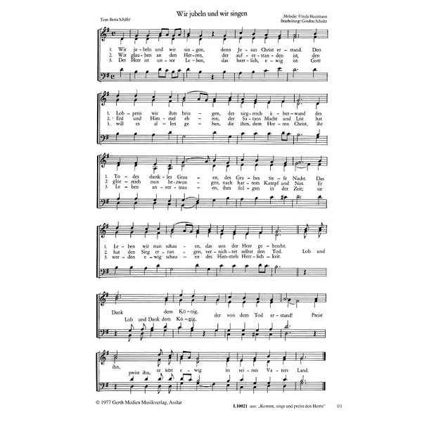 Produktbild des Artikels Wir jubeln und wir singen (Noten - Download)