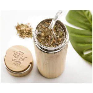 Produktbild des Artikels Thermoskanne aus Bambus mit Teesieb ()