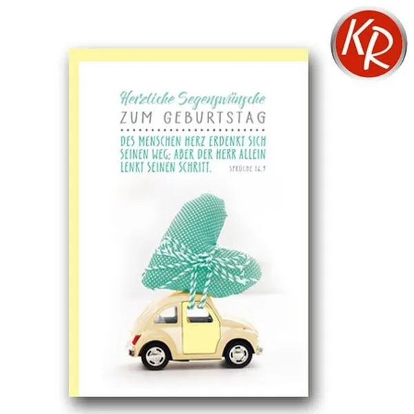 Produktbild des Artikels Faltkarte - Geburstag Sprüche 16,9 (Schreibwaren)