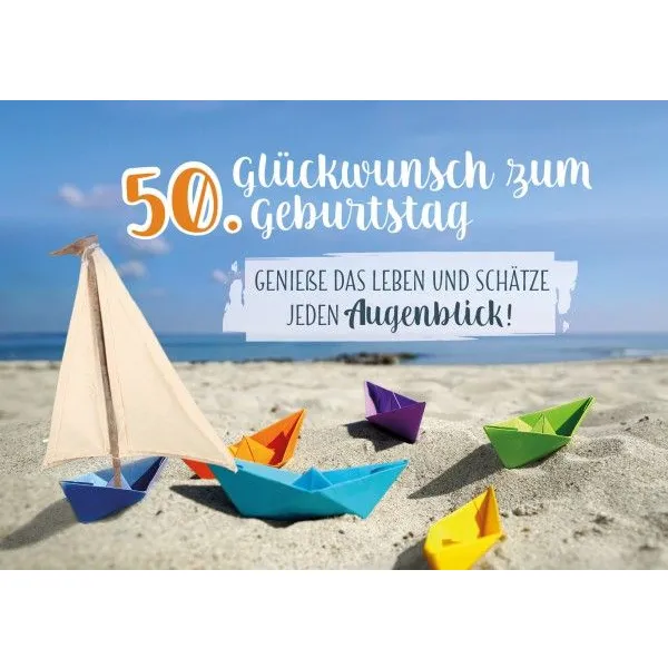 Produktbild des Artikels Faltkarte - Glückwunsch zum 50. Geburtstag. (Schreibwaren)