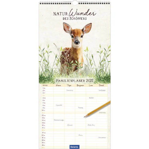 Produktbild des Artikels NaturWunder des Schöpfers 2027 - Familienplaner (Kalender - Spiralbindung)