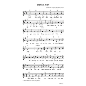 Produktbild des Artikels Danke, Herr (Noten - Download)