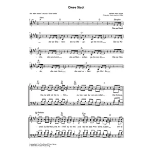 Produktbild des Artikels Diese Stadt (Noten - Download)