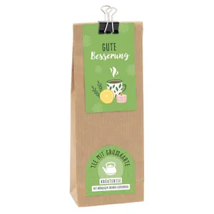 Produktbild des Artikels Tee mit Grußkarte: Gute Besserung (Lebensmittel)