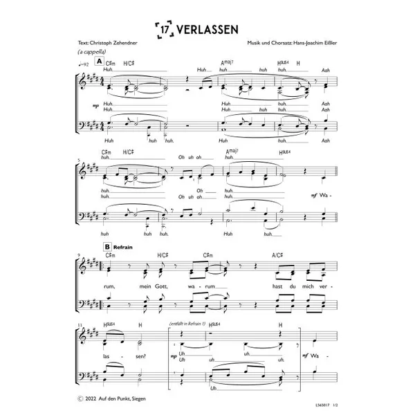 Produktbild des Artikels Verlassen (Chor) (Noten - Download)