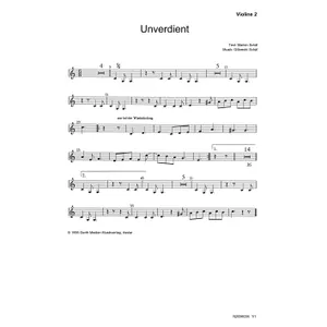 Produktbild des Artikels Unverdient (Violine 2) (Noten - Download)