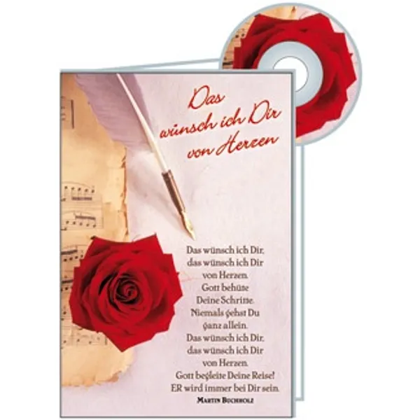 Produktbild des Artikels CD-Card: Das wünsche ich dir - neutral (Schreibwaren)