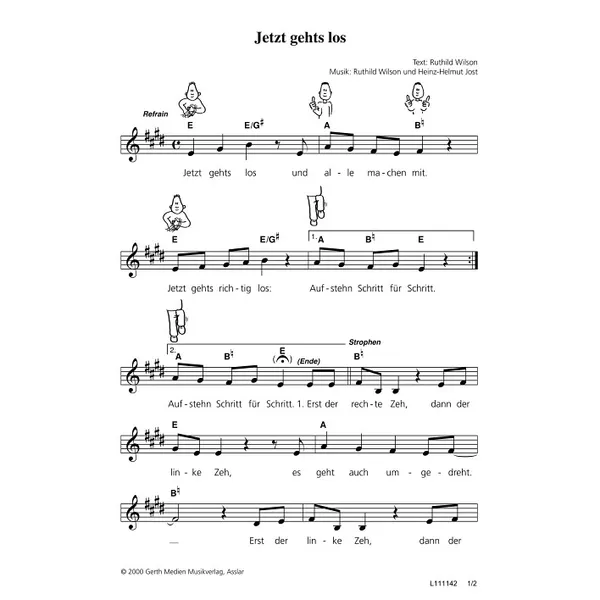 Produktbild des Artikels Jetzt gehts los (Noten - Download)