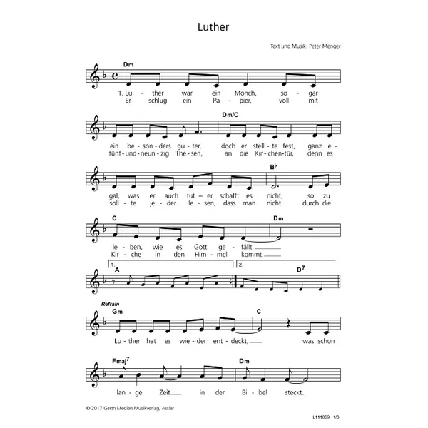 Produktbild des Artikels Luther (Noten - Download)