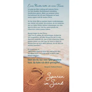 Produktbild des Artikels Faltkarte - Spuren im Sand (Schreibwaren)
