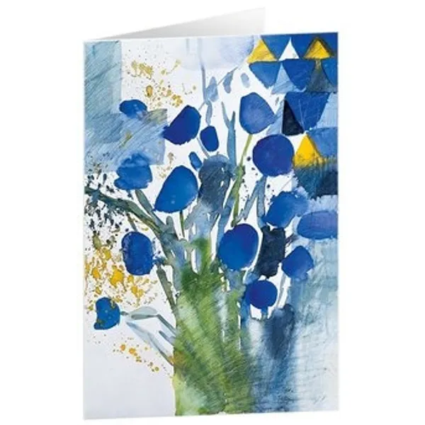 Produktbild des Artikels Kunstkarten "Blaue Blumen" 5 Stk. (Schreibwaren)