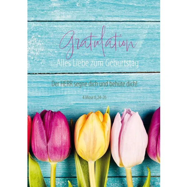 Produktbild des Artikels Faltkarte "Gratulation"- Tulpen (Schreibwaren)