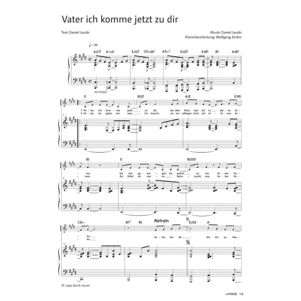 Produktbild des Artikels Vater, ich komme jetzt zu dir (Noten - Download)