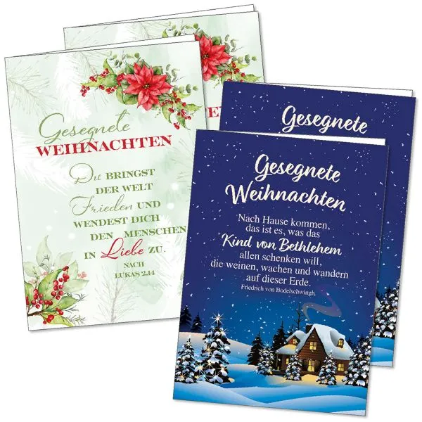 Produktbild des Artikels Weihnachts-Faltkarten-Serie 4 Stk. (Schreibwaren)