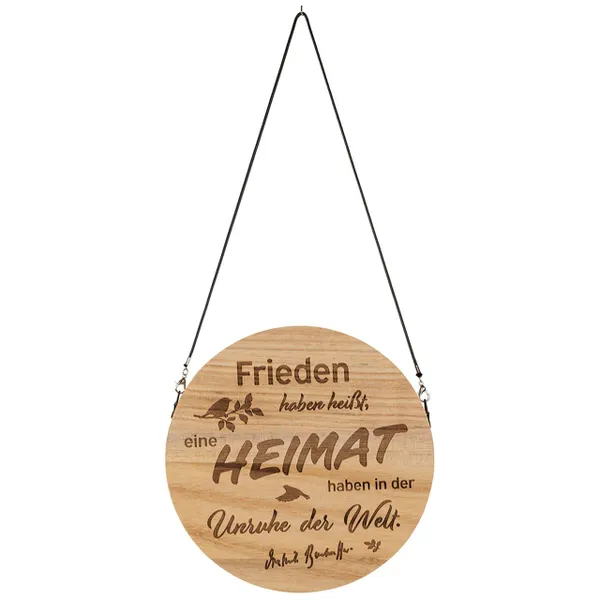 Produktbild des Artikels Wandschmuck-Holz " Frieden haben heißt, eine Heimat haben..." ()
