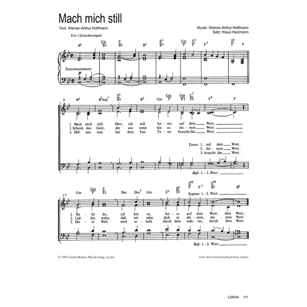 Produktbild des Artikels Mach mich still (Noten - Download)