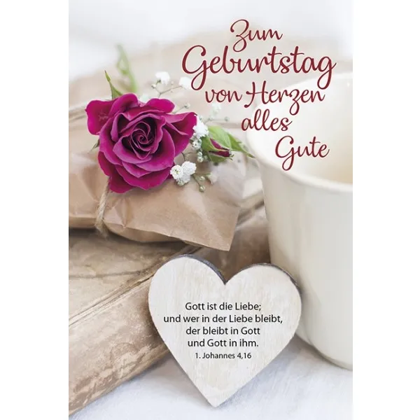 Produktbild des Artikels Faltkarte: Zum Geburtstag von Herzen alles Gute (Schreibwaren)
