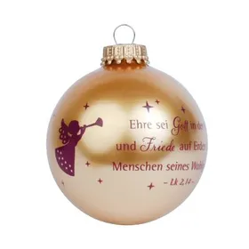 Produktbild des Artikels Christbaumkugel "Ehre sei Gott" - gold ()