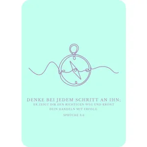 Produktbild des Artikels Postkarte "One Line - Kompass" (Schreibwaren)