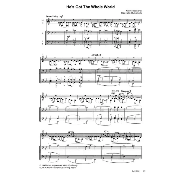 Produktbild des Artikels He's Got The Whole World (Noten - Download)