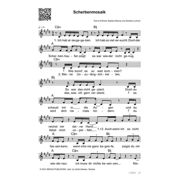 Produktbild des Artikels Scherbenmosaik (Noten - Download)