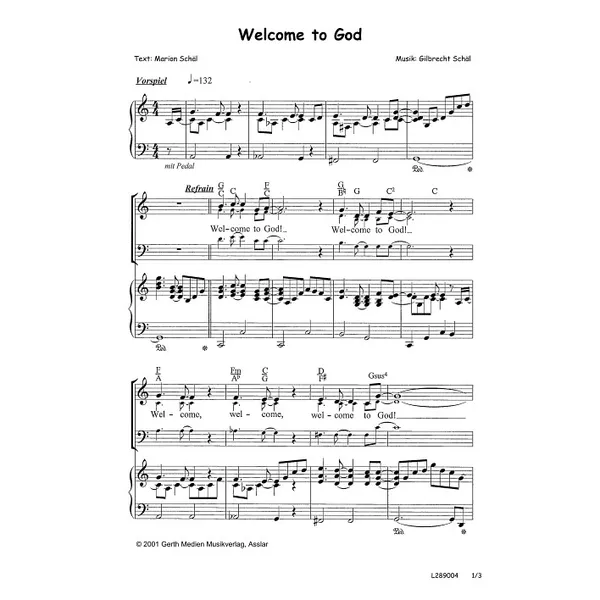 Produktbild des Artikels Welcome to God (Noten - Download)