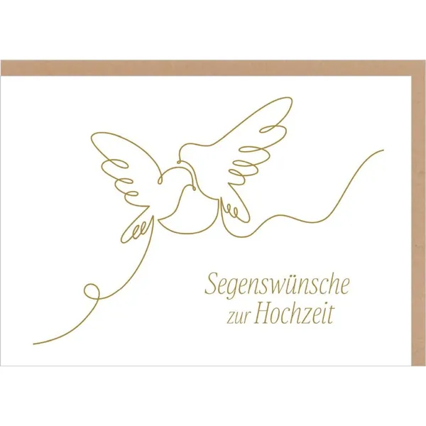Produktbild des Artikels Faltkarte "Hochzeit" - Vögel (Schreibwaren)