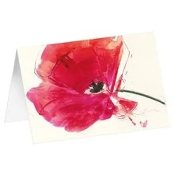 Produktbild des Artikels Kunstkarten "Roter Mohn" 5 Stk. (Schreibwaren)