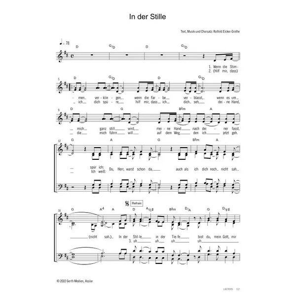 Produktbild des Artikels In der Stille (Noten - Download)