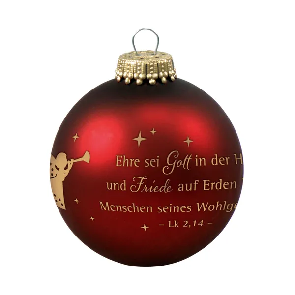 Produktbild des Artikels Christbaumkugel - "Ehre sei Gott" Rot ()