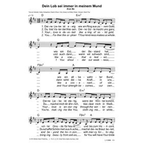 Produktbild des Artikels Dein Lob sei immer in meinem Mund (Noten - Download)