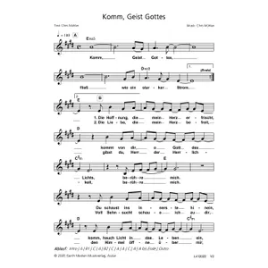 Produktbild des Artikels Komm, Geist Gottes (Noten - Download)