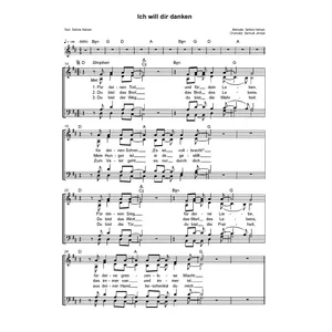 Produktbild des Artikels Ich will dir danken (Noten - Download)