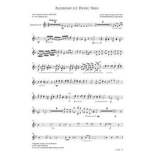 Produktbild des Artikels Bleibend ist deine Treu (Klarinette in B) (Noten - Download)