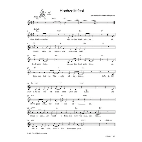 Produktbild des Artikels Hochzeitsfest (Noten - Download)