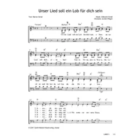 Produktbild des Artikels Unser Lied soll ein Lob für dich sein (Noten - Download)