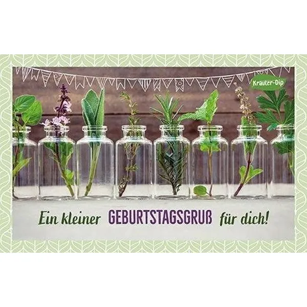 Produktbild des Artikels Kräuter-Dip-Karte - Ein kleiner Geburtstagsgruß für dich! (Lebensmittel)