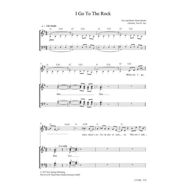 Produktbild des Artikels I Go To The Rock (Noten - Download)
